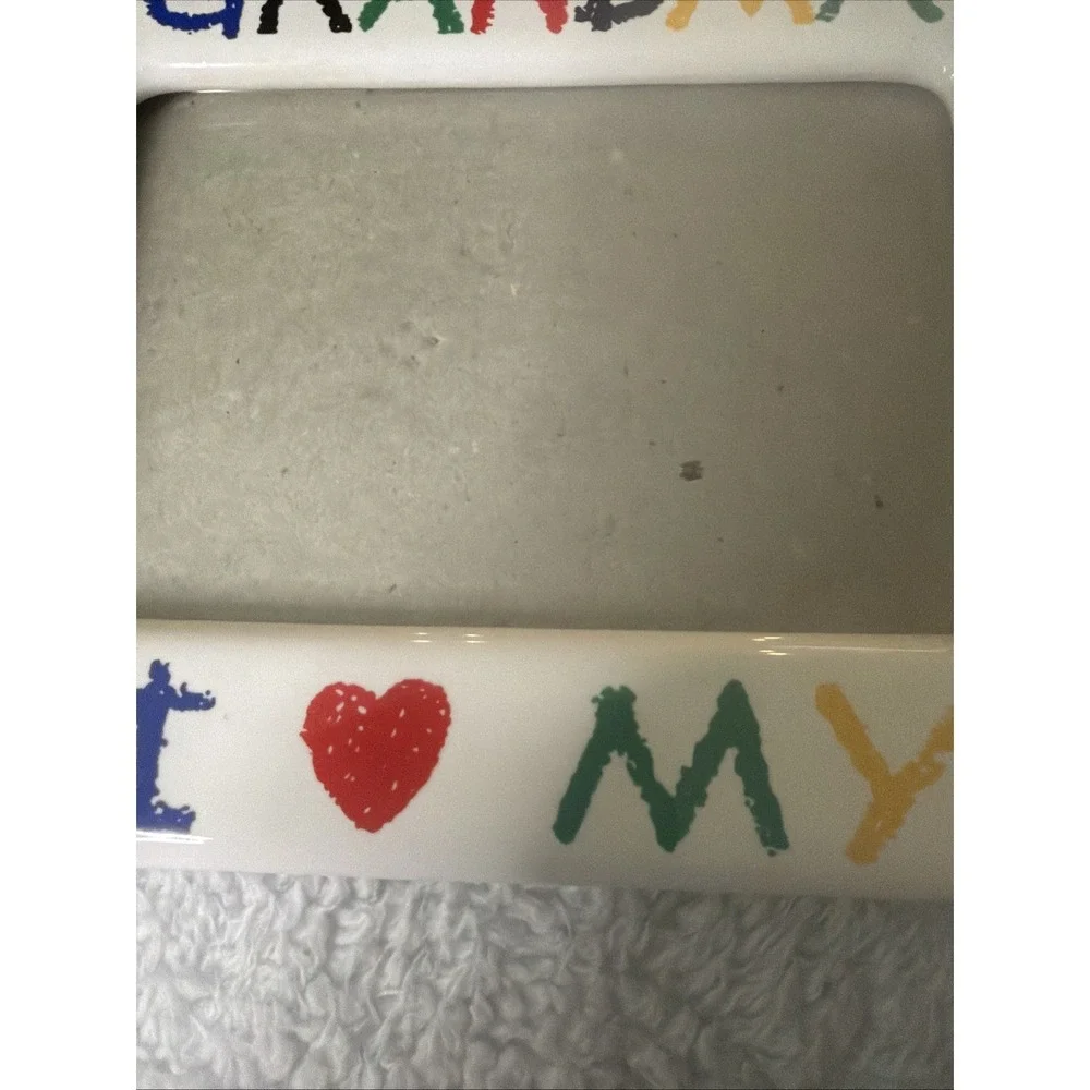 Vintage I Love My Grandma Ceramic Picture Frame 4x6